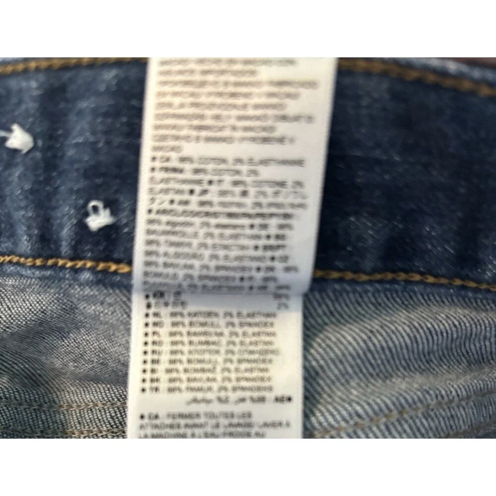 Banana Republic Straight Fit Medium Wash Blue Whisker Jeans Men's Size 32 X 34